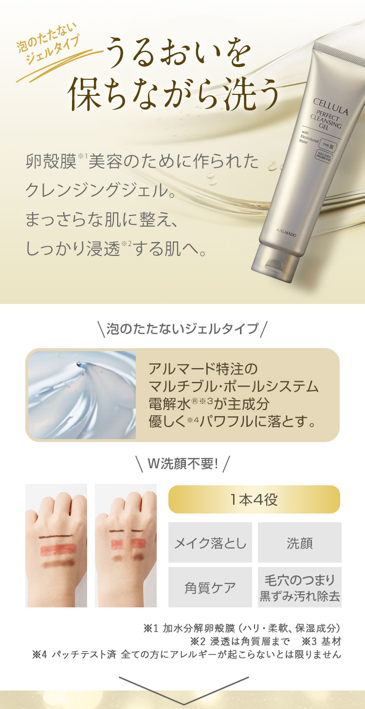 うるおいを保ちながら洗う クレンジングジェル