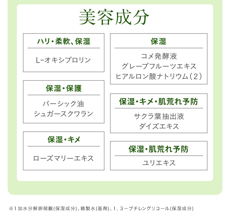 厳選した美容成分配合
