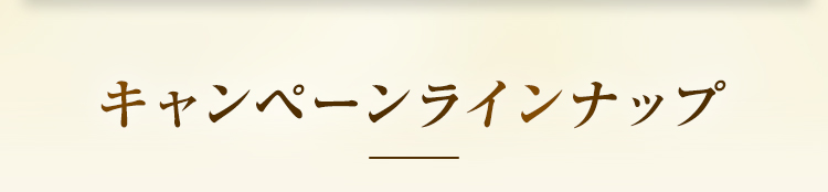 キャンペーンラインナップ