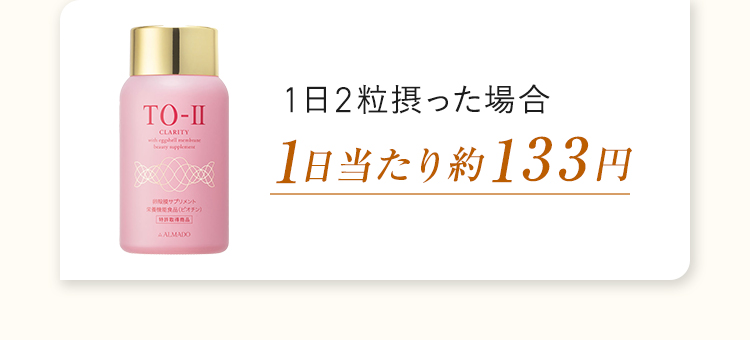 1日2粒摂った場合1日当たり約133円