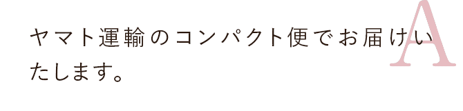 ヤマト運輸のコンパクト便でお届けいたします。
