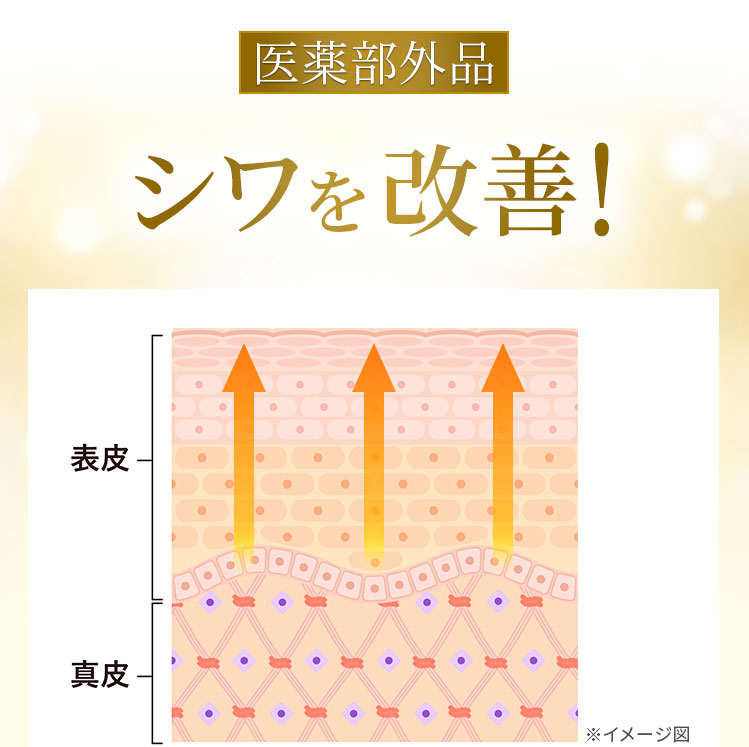 そこで、医薬部外品 シワを改善！