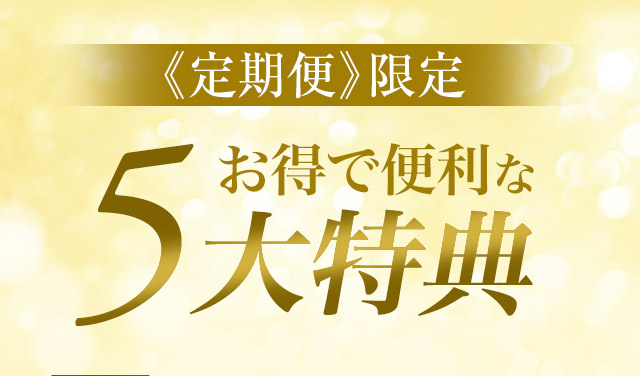 お得で便利な5大特典