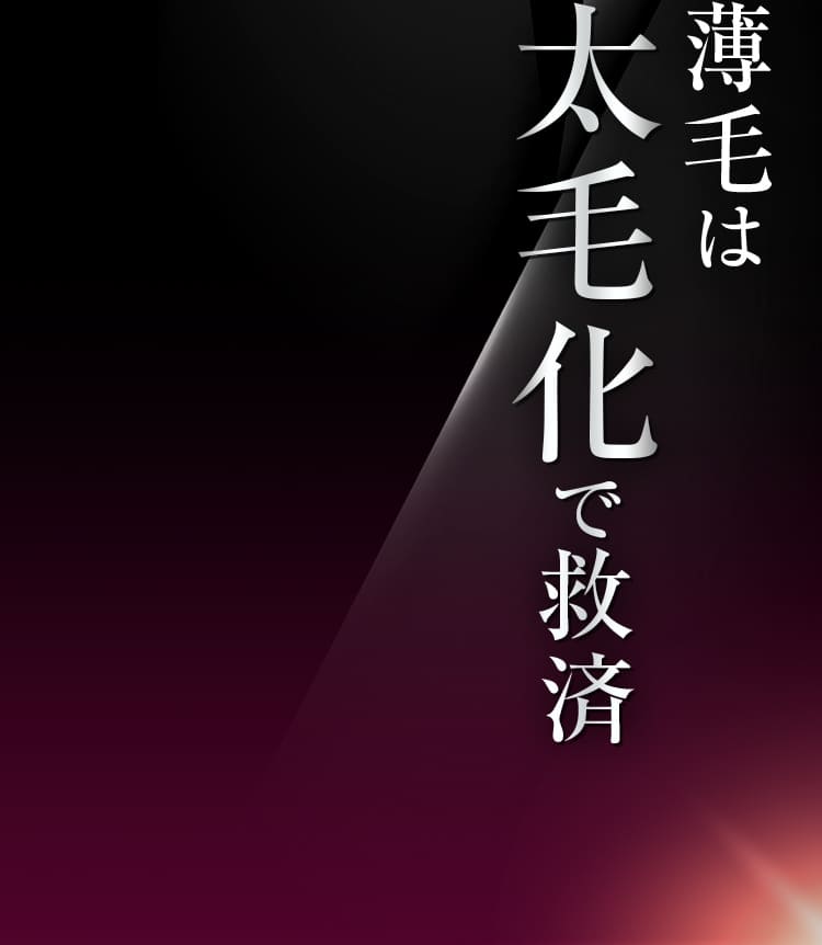 薄毛は太毛化で救済