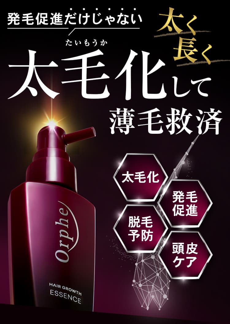 発毛促進だけじゃない太毛化して薄毛救済