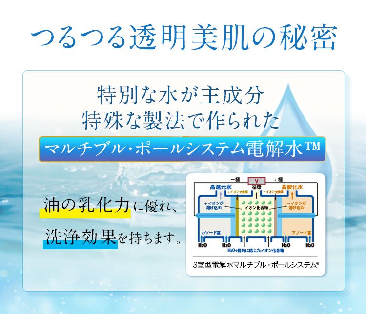つるつる透明美肌の秘密