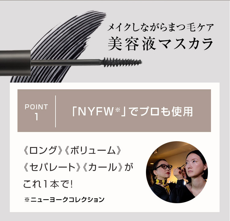 point.1「ニューヨークコレクション」でプロも使用