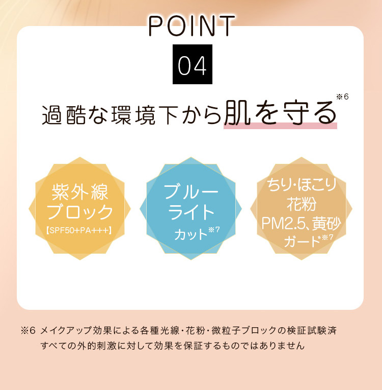point.4 過酷な環境下から肌を守る