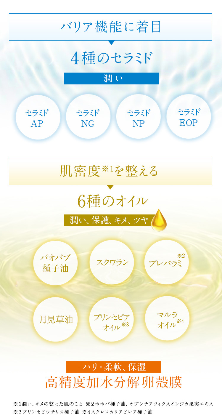 バリア機能に着目 肌密度※１を整える