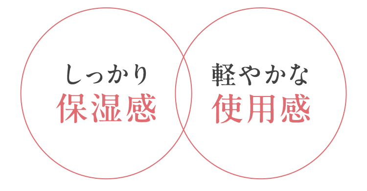 しっかり保湿 軽やかな使用感
